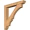 Ekena Millwork Balboa Slat Smooth Bracket w/ Offset Brace, Western Red Cedar, 5 1/2"W x 34"D x 34"H BKT0604X34X34BOA06SWR - alternate 1